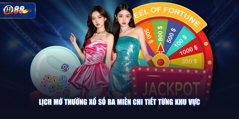 Lịch mở thưởng xổ số ba miền chi tiết từng khu vực